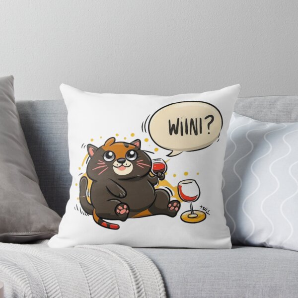 Item preview, cat holding a glass of wine designed and sold by Aleksandra  Marczak.