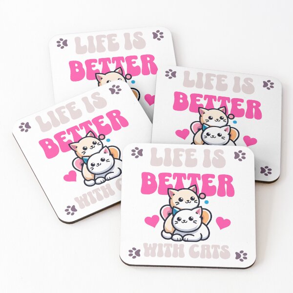Item preview, Life is better with cats designed and sold by IdeasDream.