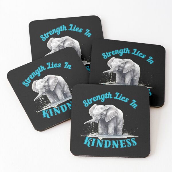 Item preview, Strength Lies In Kindness. adorable elephant designed and sold by ElephantVibes.