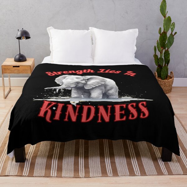 Item preview, Strength Lies In Kindness. happy elephant designed and sold by ElephantVibes.