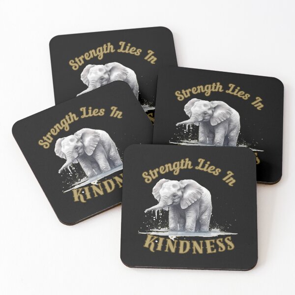 Item preview, Strength Lies In Kindness. african elephant designed and sold by ElephantVibes.