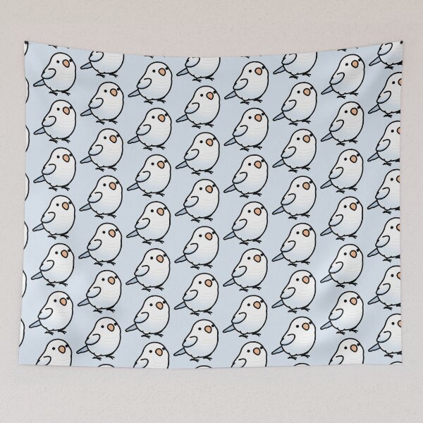 Item preview, Chubby White-Blue Quaker Parrot designed and sold by birdhism.