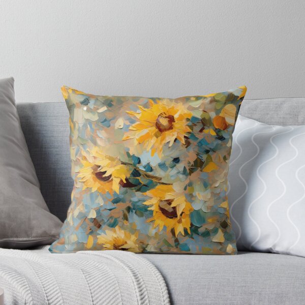 Artikelvorschau, Verstreute Sonnenblumenblütenblätter und -samen – impressionistisches Blumenmuster entworfen und verkauft von HAL2501.