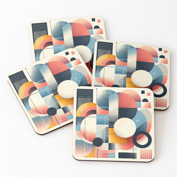 Item preview, Vibrant Geometry - Modern Abstract Art Collage designed and sold by LeviCraftGV.
