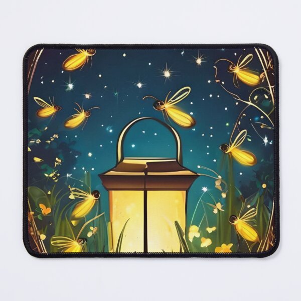 Item preview, Fireflies watching a lamp at night. designed and sold by Ciervo Primavera.