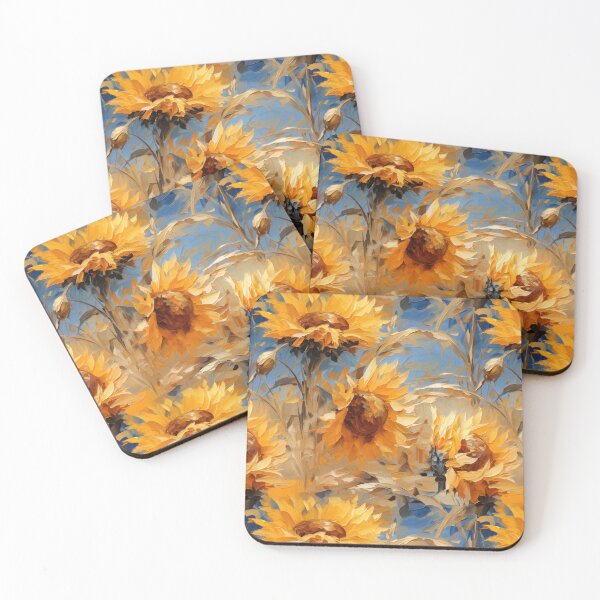 Aperçu de l'œuvre Tournesol dans un champ doré - Motif floral impressionniste créée et vendue par HAL2501.