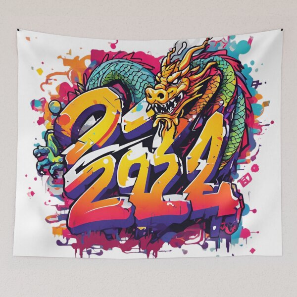 Item preview, "2024: Fresh Designs, New Year."(dragon) designed and sold by CoolEnthusias.