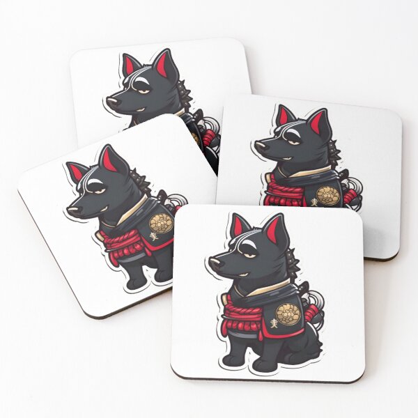 Item preview, Japan samurai black dog designed and sold by KorArtStudio.