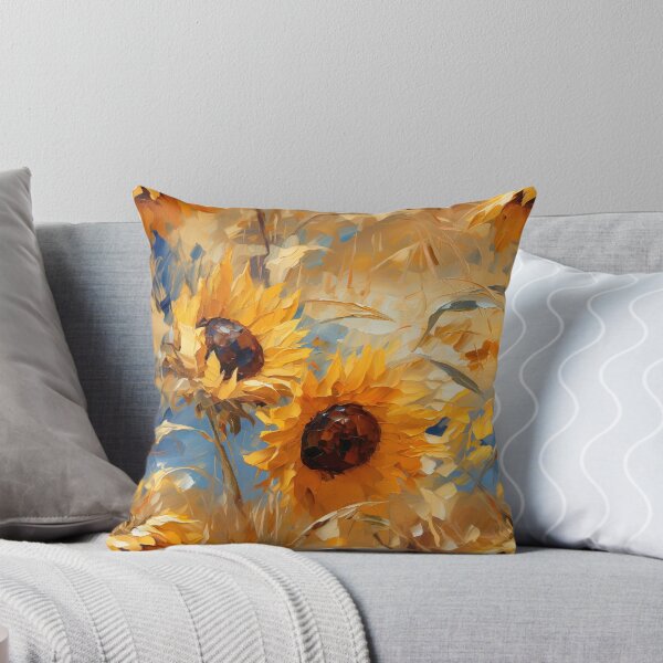 Item preview, Sunflower in Golden Field 2 - Impressionist Floral Pattern designed and sold by HAL2501.