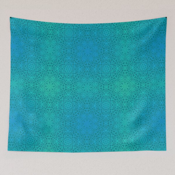 Item preview, Selfmade Fat Mandala Nr 9 - Bluish Greens designed and sold by JoanNinjaHen.