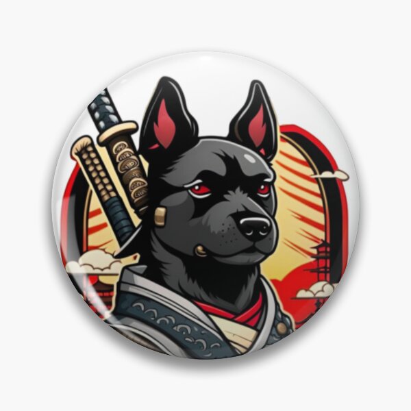 Item preview, Cool Japan samurai black dog designed and sold by KorArtStudio.