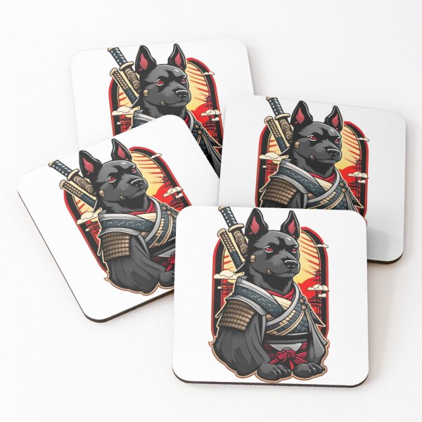 Item preview, Cool Japan samurai black dog designed and sold by KorArtStudio.