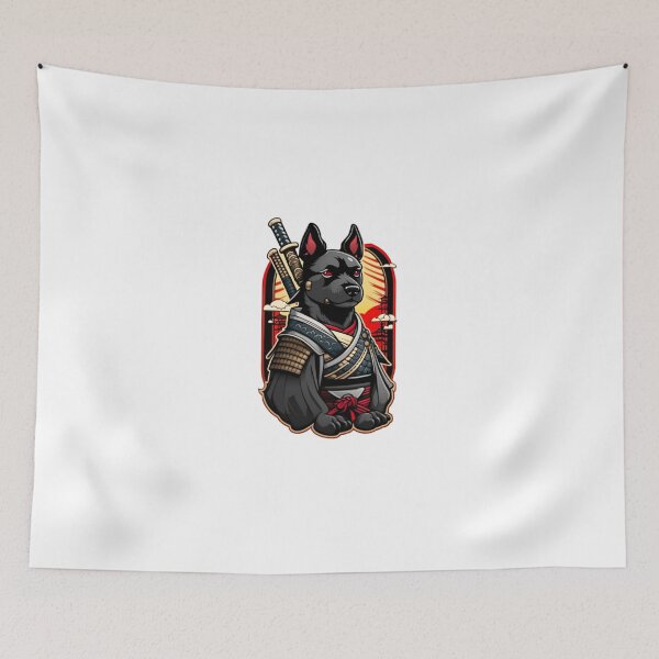 Item preview, Cool Japan samurai black dog designed and sold by KorArtStudio.