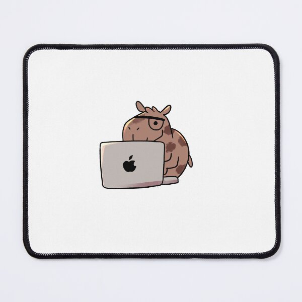Item preview, Capybara with Laptop: Quirky Sticker Delight designed and sold by thepapercat.