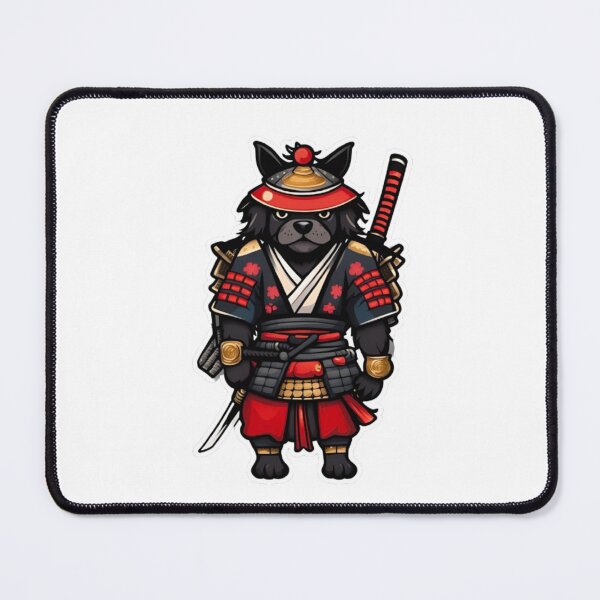 Item preview, Cool Japan samurai puppy black dog designed and sold by KorArtStudio.