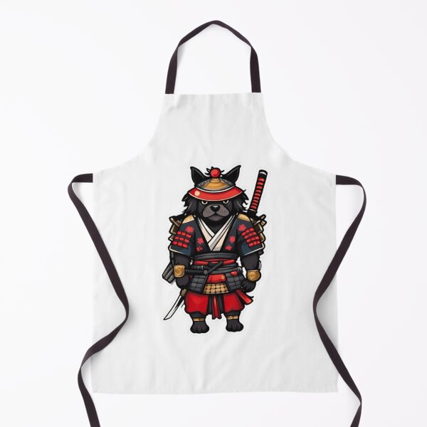 Item preview, Cool Japan samurai puppy black dog designed and sold by KorArtStudio.