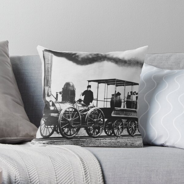 DeWitt Clinton Locomotive, 1830s Throw Pillow