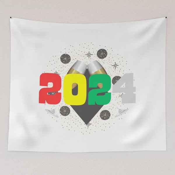 Item preview, Happy New Year Retro 2024 designed and sold by DinoCook.