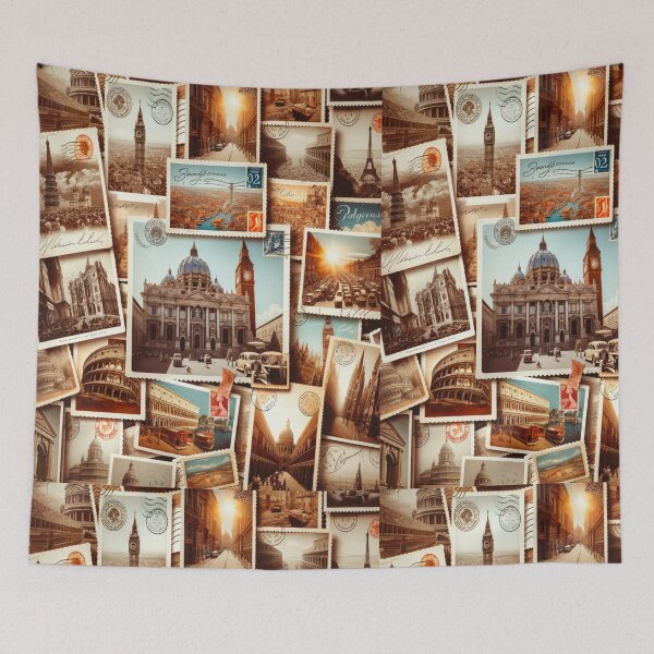 Item preview, Memories of the World A Postcard Collage designed and sold by Nardaz.