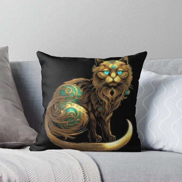 Item preview, Angora cat with art nouveau motifs  designed and sold by Floradigital.