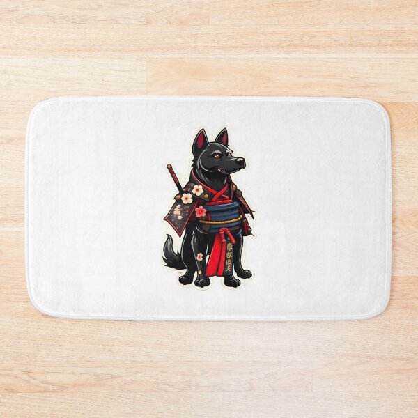 Item preview, Japan samurai katana black dog designed and sold by KorArtStudio.