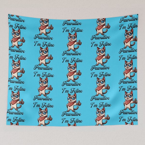 Item preview, I'm Feline Pawsitive Cat Pun designed and sold by TwistedRabbit12.