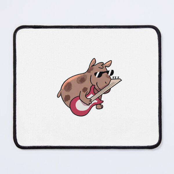 Item preview, Rockstar Rodent: Capybara Shreds on Electric Guitar designed and sold by thepapercat.