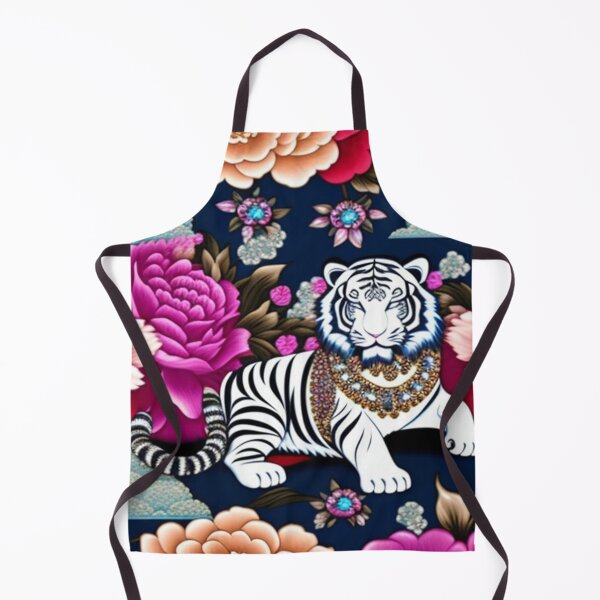Item preview, Japanese tiger floral  designed and sold by Roxburylane.