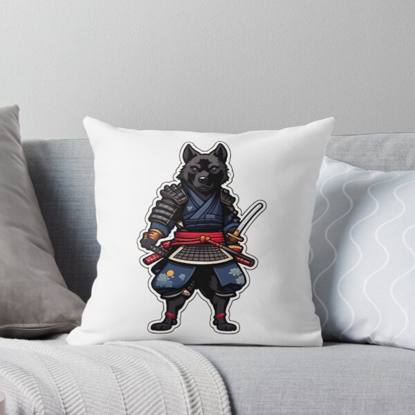 Item preview, Cool Japan samurai katana black dog designed and sold by KorArtStudio.