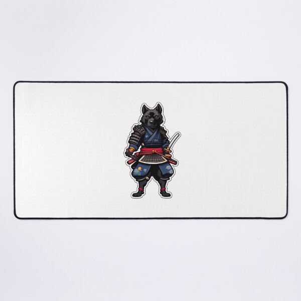 Item preview, Cool Japan samurai katana black dog designed and sold by KorArtStudio.