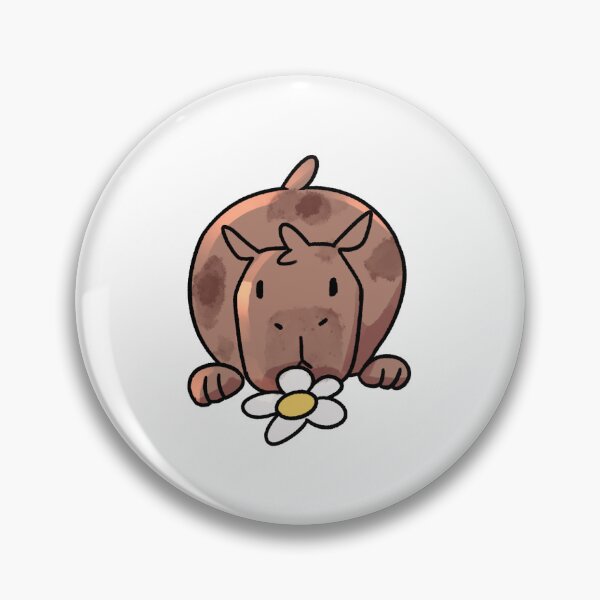 Item preview, Capybara and Daisy Delight: Serenity in Sticker Form designed and sold by thepapercat.