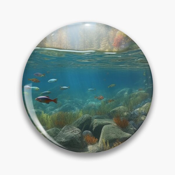 Item preview, Oil Painting Over Under Water Level Art Waterlines Artwork World Lakes A459-3 designed and sold by MPCFICTION.
