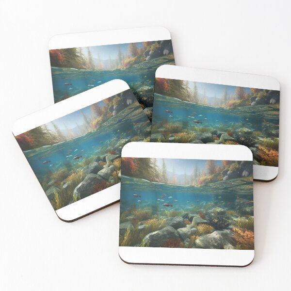 Item preview, Oil Painting Over Under Water Level Art Waterlines Artwork World Lakes A459-3 designed and sold by MPCFICTION.
