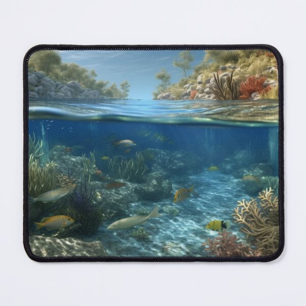 Item preview, Oil Painting Over Under Water Level Art Waterlines Artwork World Lakes A459-4 designed and sold by MPCFICTION.