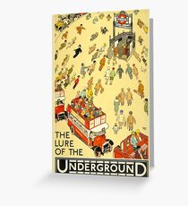 Vintage poster - London Underground Greeting Card