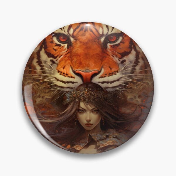 Item preview, female and her tiger designed and sold by ururuty.