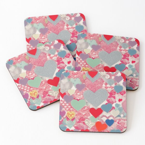 Item preview, Valentine Hearts in Multi Color Vintage Vibe designed and sold by Anna Laura Knight.