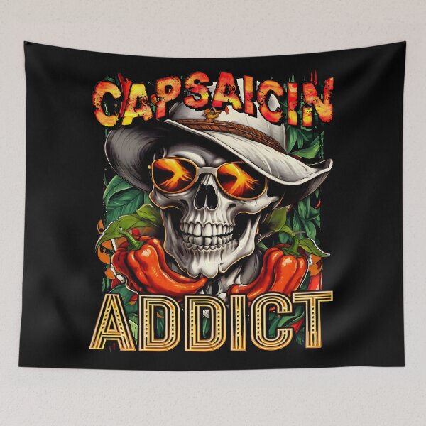 Item preview, Capsaisin Addict Sunglasses Can't Hide the Fire: Skull Cowboy Craves the Burn designed and sold by SuriyaArts.