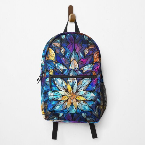 Item preview, Colorful stained glass Christmas snowflake print designed and sold by dcrc.