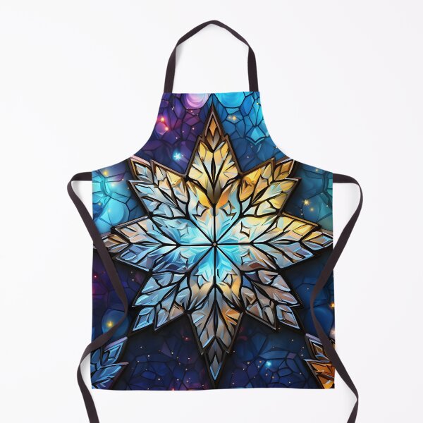 Item preview, colorful stained glass christmas snowflake print designed and sold by dcrc.