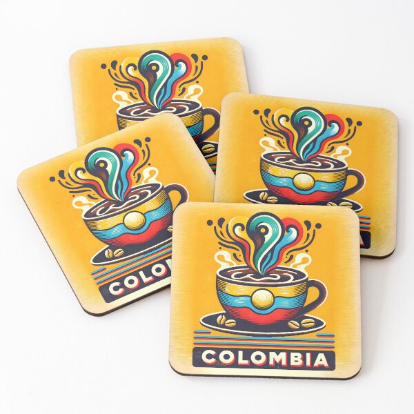 Item preview, Vibrant Colombian Coffee Art designed and sold by inkArtistryfine.