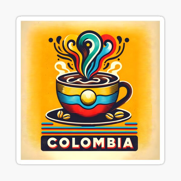 Item preview, Vibrant Colombian Coffee Art designed and sold by inkArtistryfine.