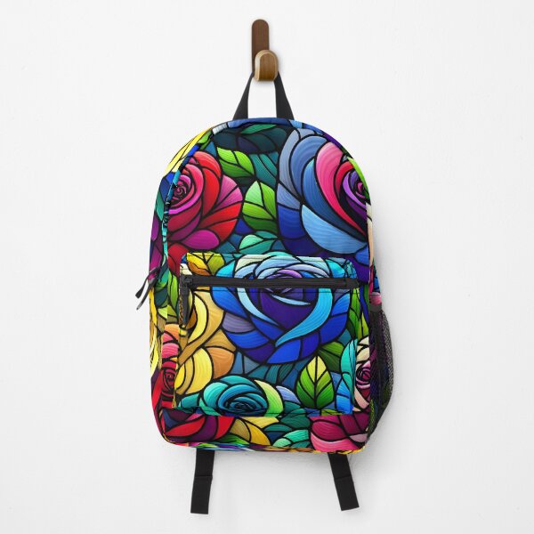 Item preview, Colorful Stained Glass Rose Mosaic designed and sold by inkArtistryfine.