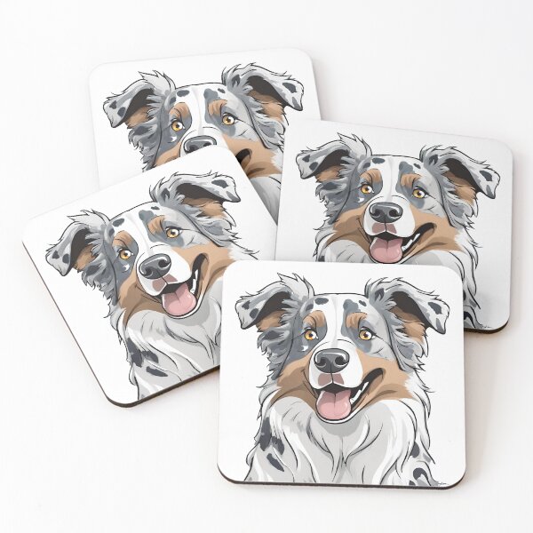 Item preview, Cartoon Blue Merle Aussie  designed and sold by MacroExpression.