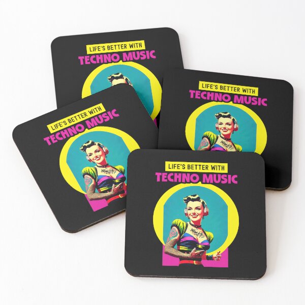 Item preview, Life's Better With Techno Music - Techno Music Lover designed and sold by Urban-Alien.