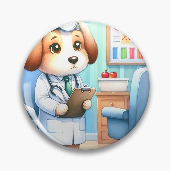 Item preview, Adorable Doctor Puppy Illustratio designed and sold by inkArtistryfine.