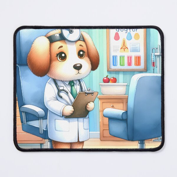 Item preview, Adorable Doctor Puppy Illustratio designed and sold by inkArtistryfine.
