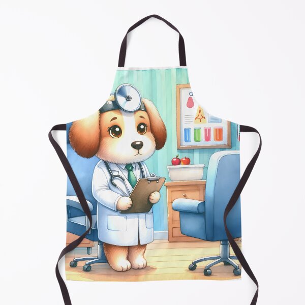 Item preview, Adorable Doctor Puppy Illustratio designed and sold by inkArtistryfine.