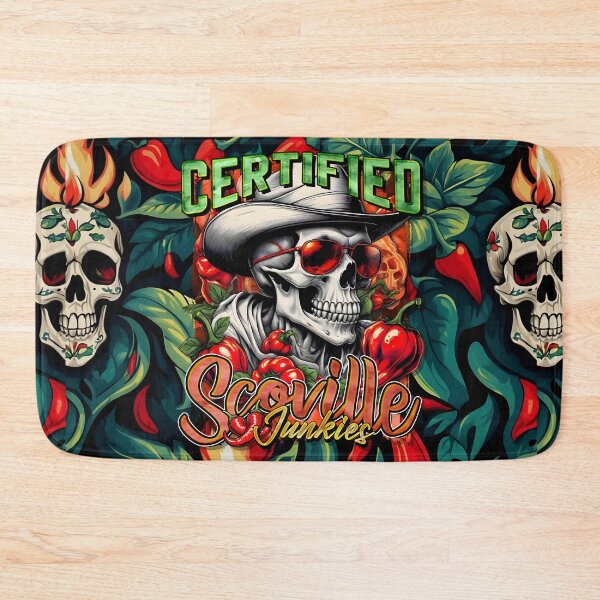 Item preview, Certified Scoville Junkies: Skulls Grinning Through the Habanero Haze designed and sold by SuriyaArts.