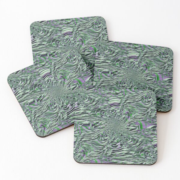 Item preview, 3D Green and Lilac Geometric Spiral Pattern designed and sold by TheRulerofEarth.